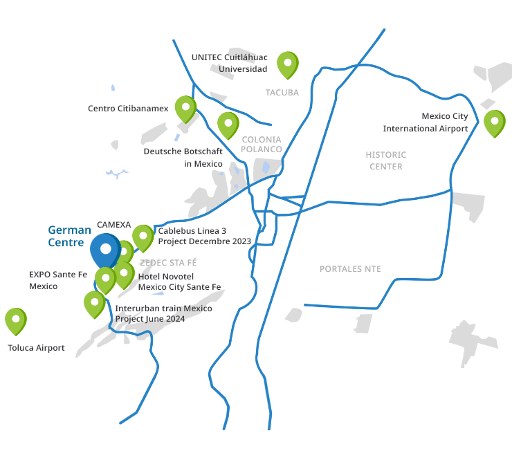 Germancentre Mexico Map